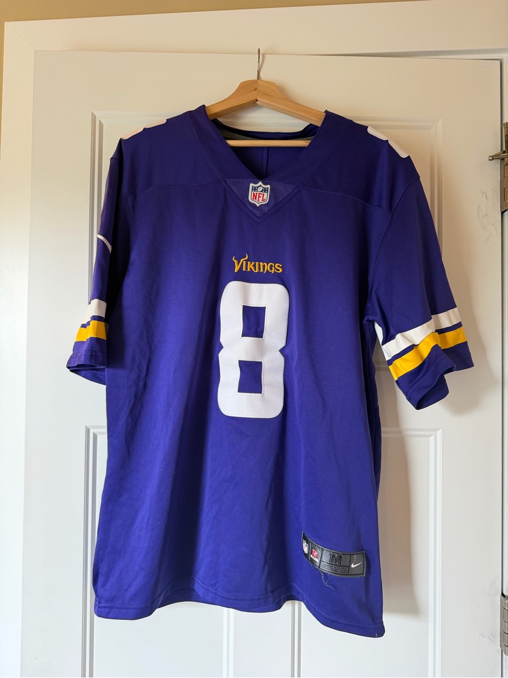 NFL Purple Football Jersey with Red & White Shield Patch